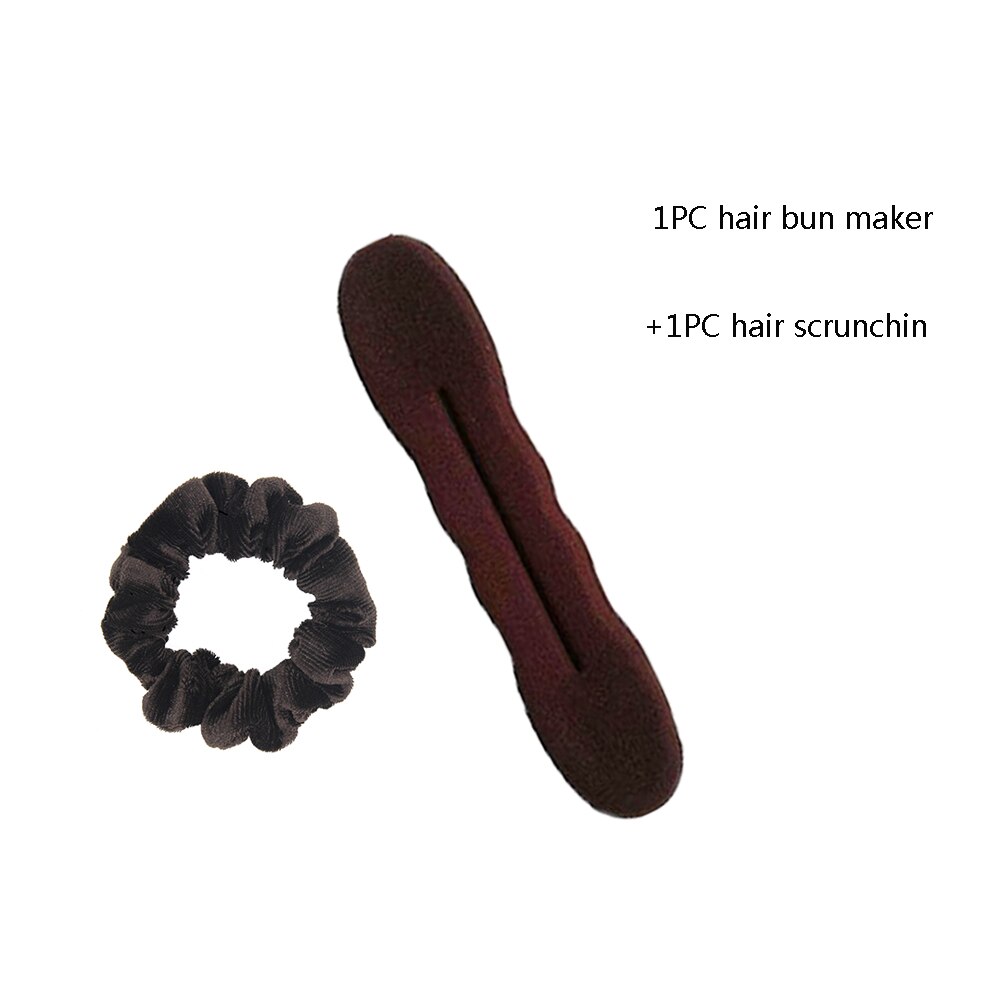 einrollen Mädchen 1PC Blumen- Punkte Lippen Stil Hase Ohren Magie Schwamm Haar Styling Brötchen Hersteller Twist Curler Werkzeug Haar-Accessoire: Fluoreszierende Grün