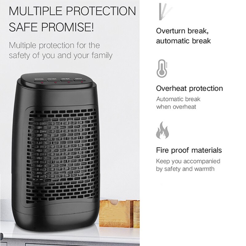 Elektrische Ventilator Heater Warmer Snelle Verwarming Verstelbare Thermostaat Heater Air Warmer Draagbare Verwarming Fan Eu Plug