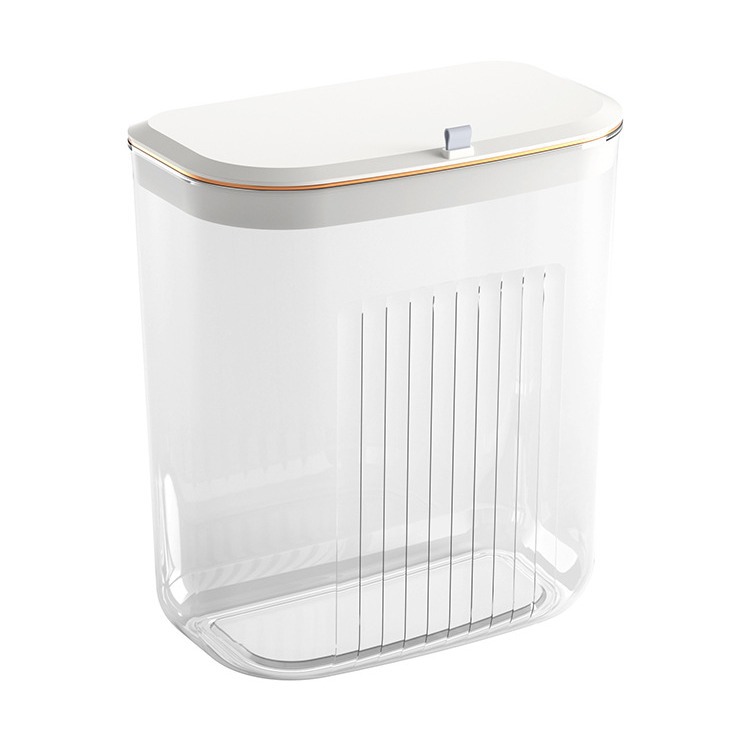 Luxe aan de muur gemonteerde wasmand, zonder boren, hangende mand voor vuile kleren met deksel voor badkamer/slaapkamer, transparante opbergbak