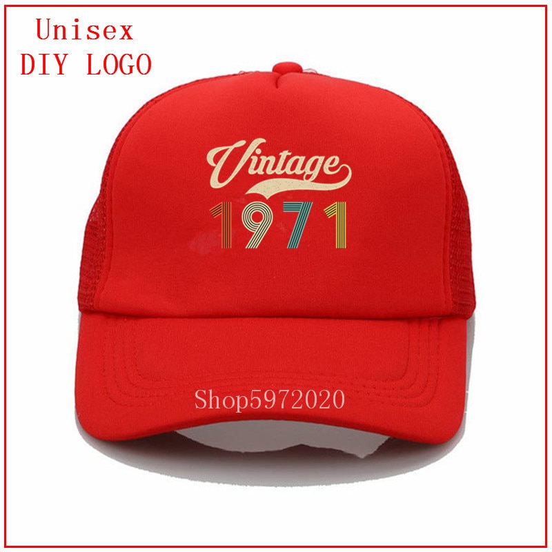 Vintage 1971 Retro Born in 1971 49th Birthday Perfect for Father DAD BF beach hats women fitted hat anime hat