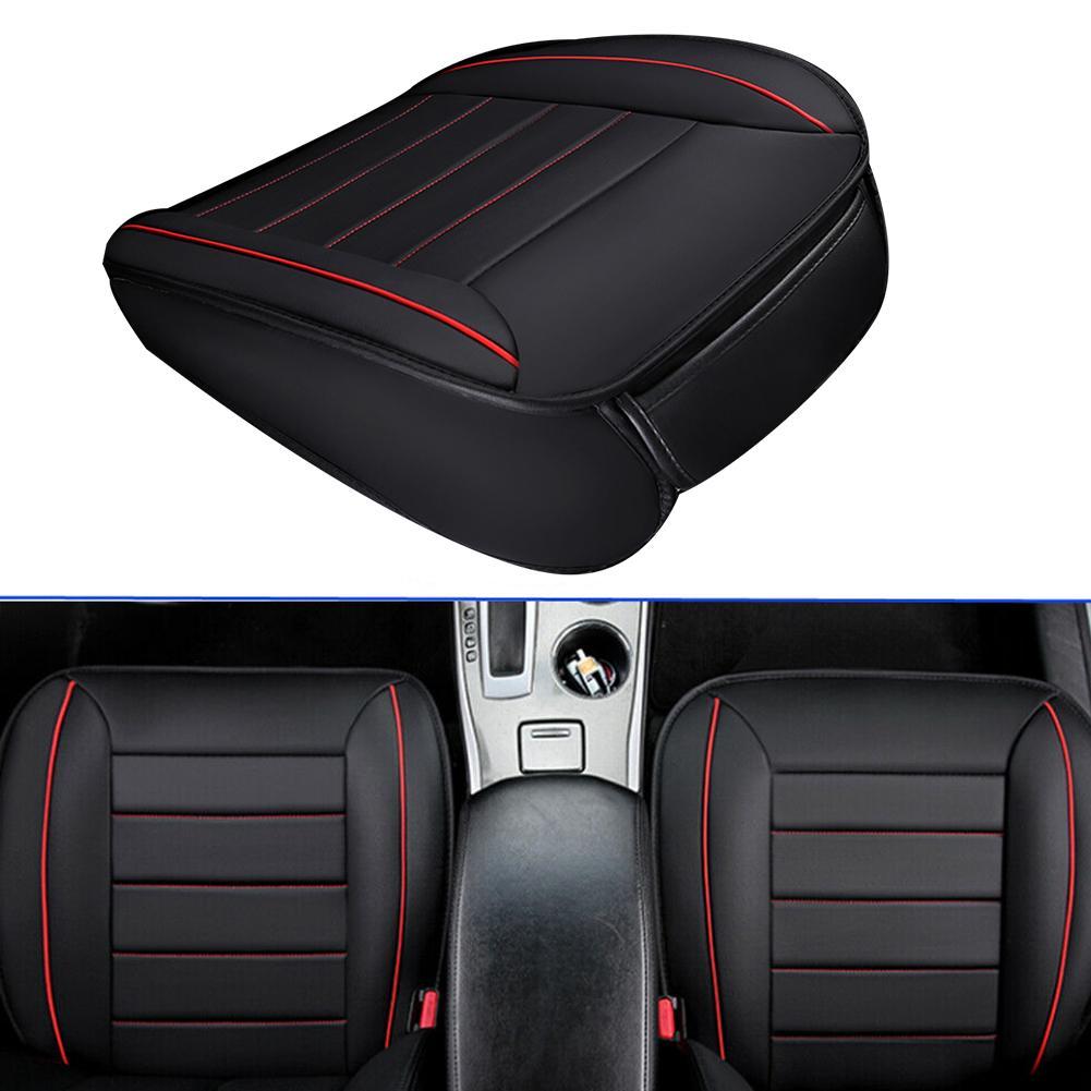 Car Seat Protection Single Seat Without Backrest PU Senior Leather Seat Cover Odorless For Most 5-seat Sedan SUV