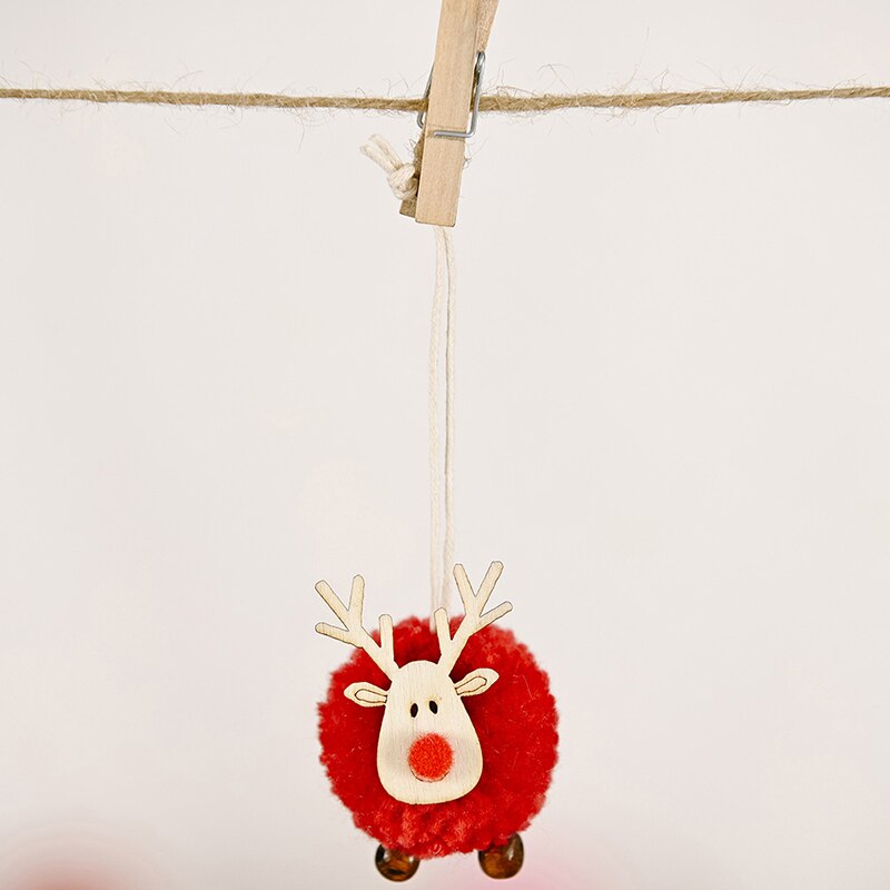 Leuke Vilt Houten Elanden Kerstboom Decoraties Opknoping Hanger Herten Craft Ornament Kerst Decoraties Voor Huis Jaar: 2