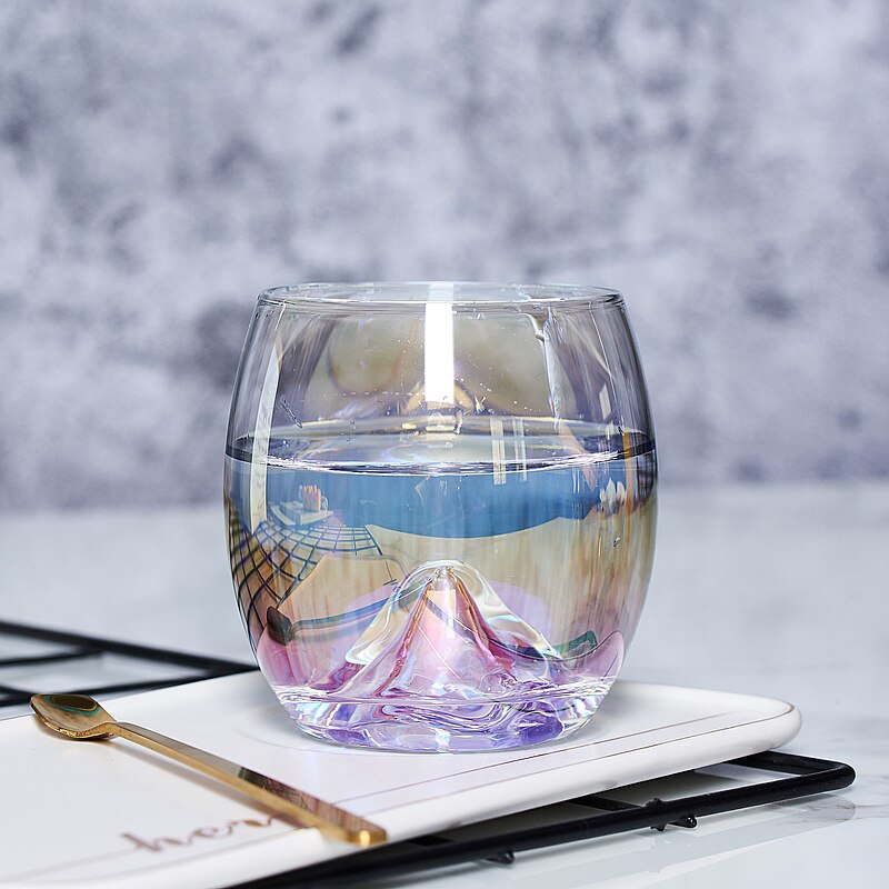 6 eins nordisch Stil Regenbogen Glas Träne Kristall Glas Hause Bunte Persönlichkeit Wasser Glas Netz verrotten Eisberg Glas