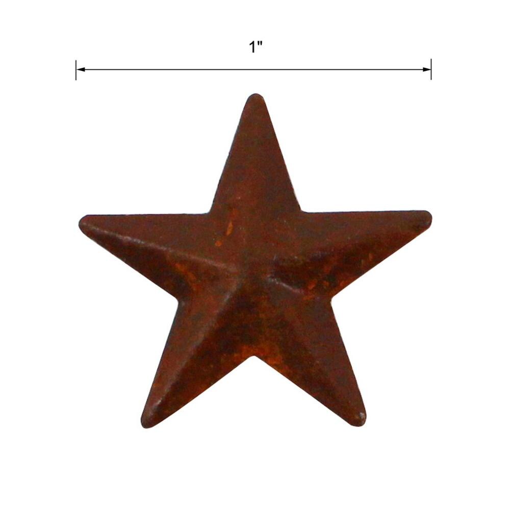 Primitives Rustic Country Décor. Rusty Mini Metal Barn Star Home Decorative Accents, 1 Inch, Set of 24