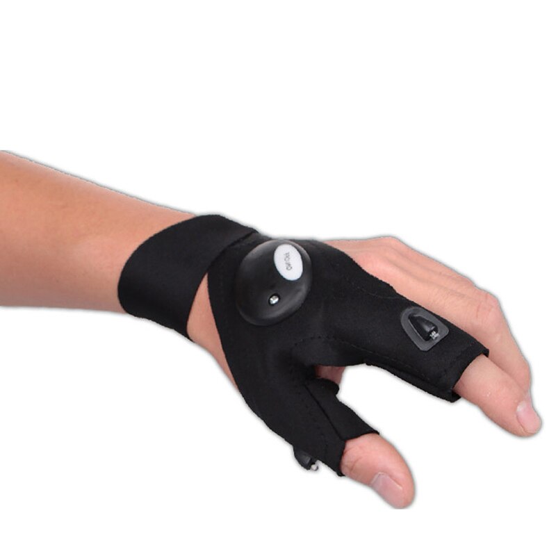 LED Taschenlampen Taschenlampe Abdeckung Finger Handschuhe angeln Handschuh Rettungs Handschuhe mit Finger Lichter für draussen Dunkelheit Lage HR: links Hand