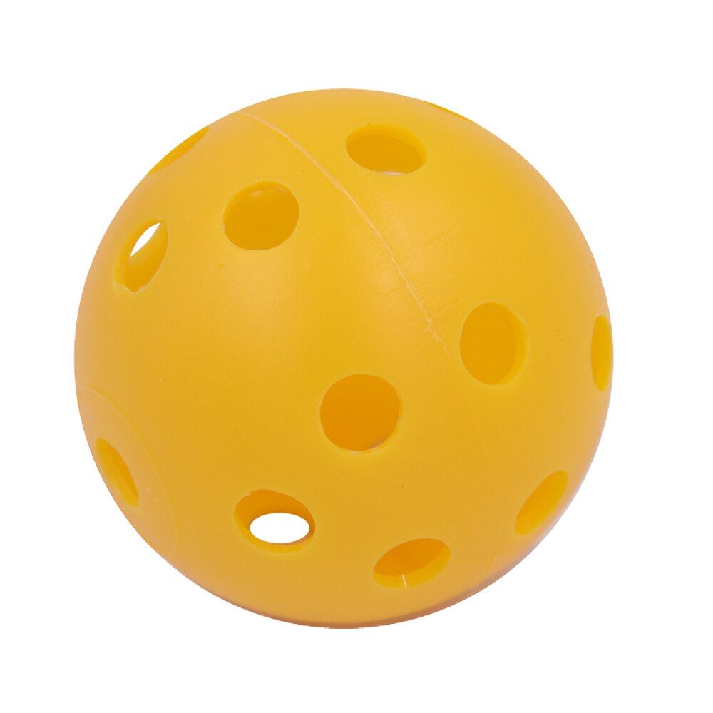 Pallina da golf vuota in plastica da 50 pezzi con sfera da golf vuota pratica accessori per la pratica del golf interno pallina da golf resistente leggera: giallo