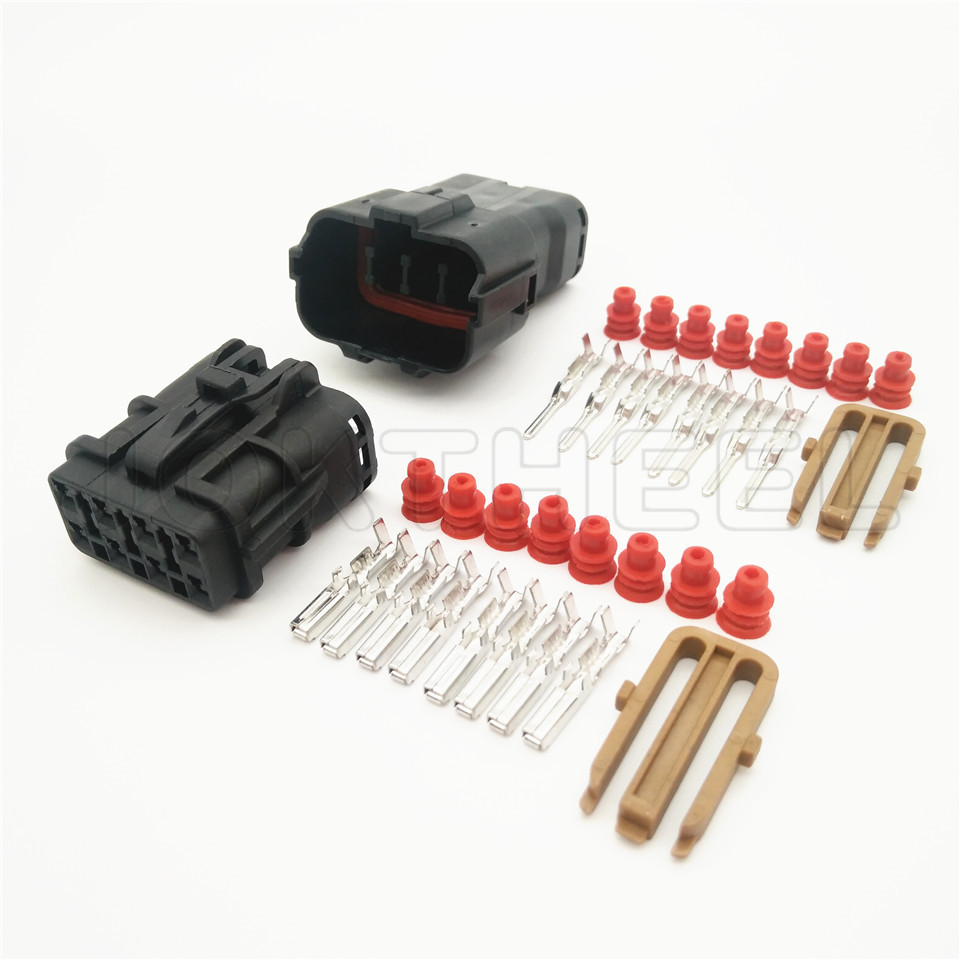 5 sets kit 1P 2P 3P 4P 6P 8P SWP Style 1.8mm Series waterproof male female automotive KET adapt connector Plug: 8P set