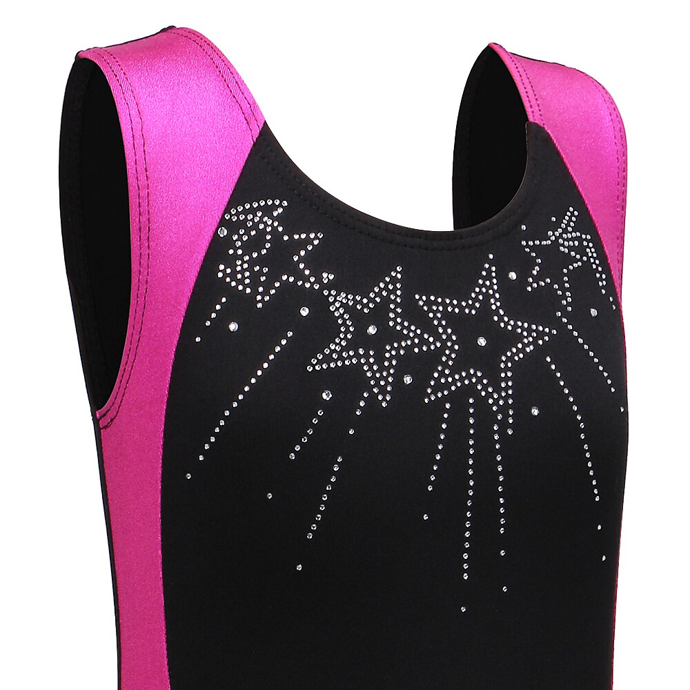 Toddler Girls Ballet Gymnastics Leotards Dance Leotard for 3-11Y Girl Kids Gymnastics Jumpsuit with Rhinestone
