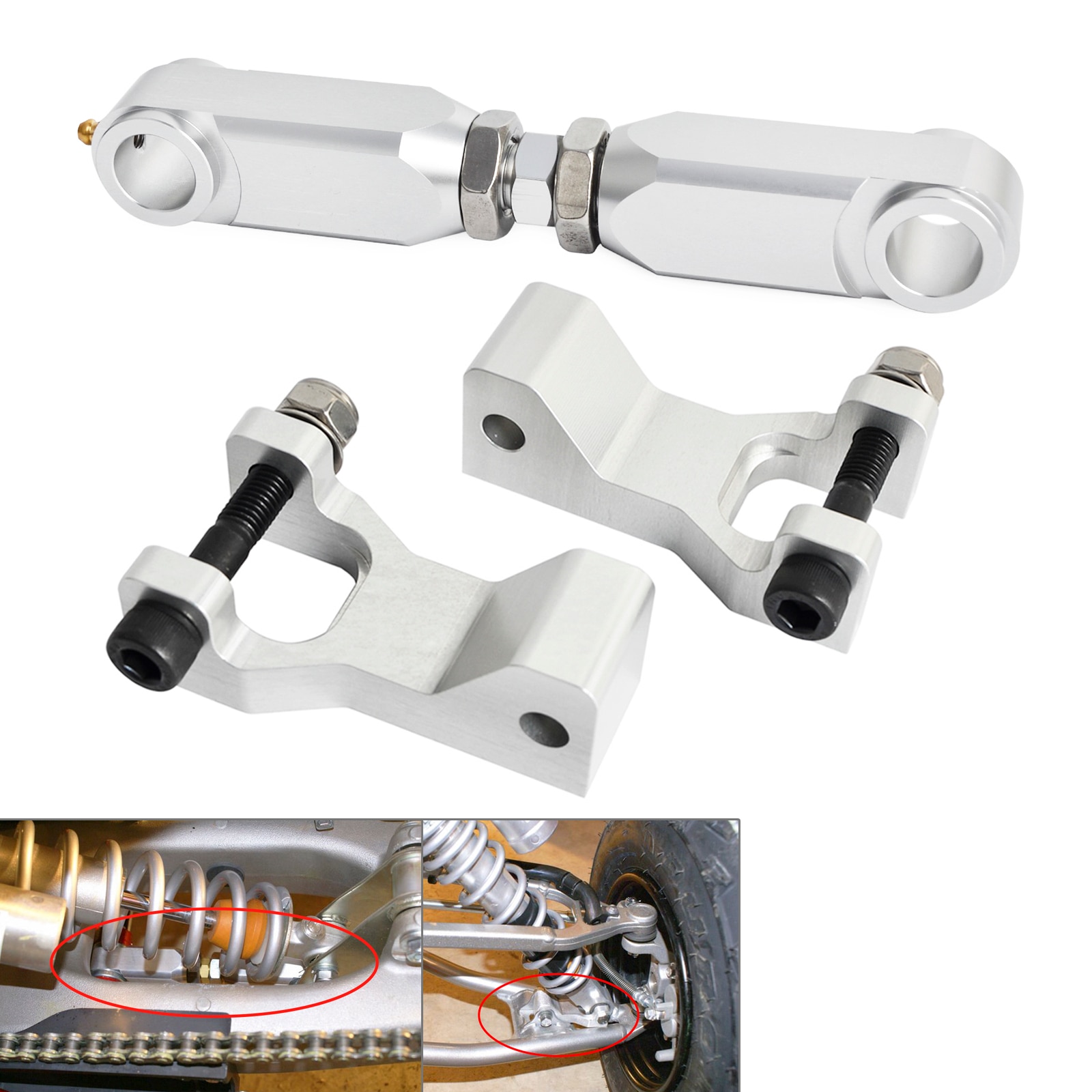 Atv senkesett foran og bak for yamaha raptor 350 2004 raptor 660 2001-2005 raptor 700 2006