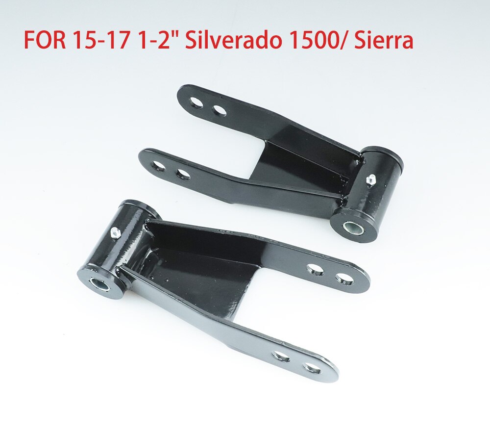 2" Rear Shackles Lowering Kit Lower Lowering Shackles Kit FOR -17 Chevy Silverado 6 Lug 1500
