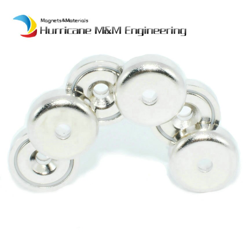 Garage Magneet Diameter 16 Mm 6Kg Pull Pot Magneten Met Schroeven Verzonken Gat Neodymium Ndfeb Sleutel Hanger Tools Organisator 6Pcs