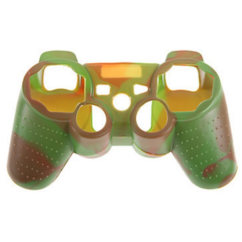 Funda protectora suave antideslizante de camuflaje para Playstation 3, funda de goma de Gel de silicona suave para mando de PS3: green-brown