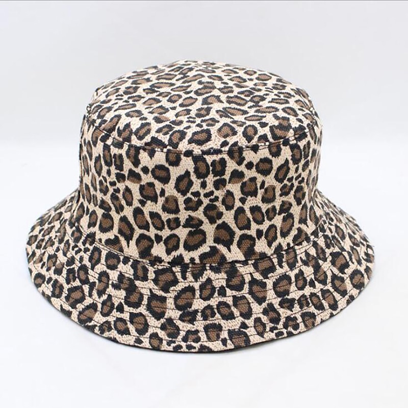 Della Stampa del leopardo Del Cappello Della Benna Per La Spiaggia di Sport Fisherman Cap Corsa Esterna Del Cappello Protezione Del Sole Cappelli Per Gli Uomini E Le Donne Sole del Cappello di pesca