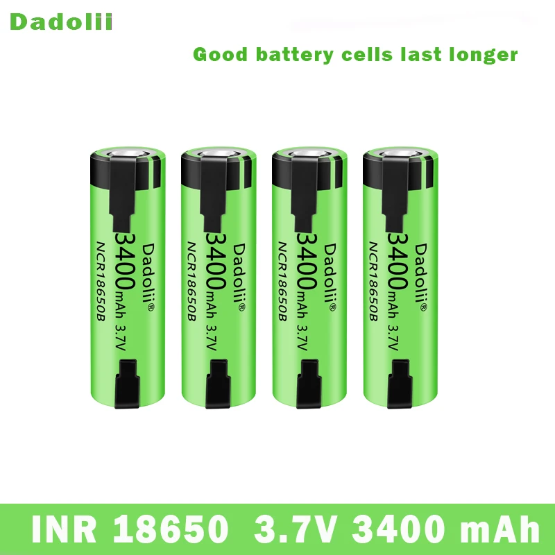 18650 lithium-ion rechargeable battery 3.7 V 3400 mAh DIY nickel battery: Beige