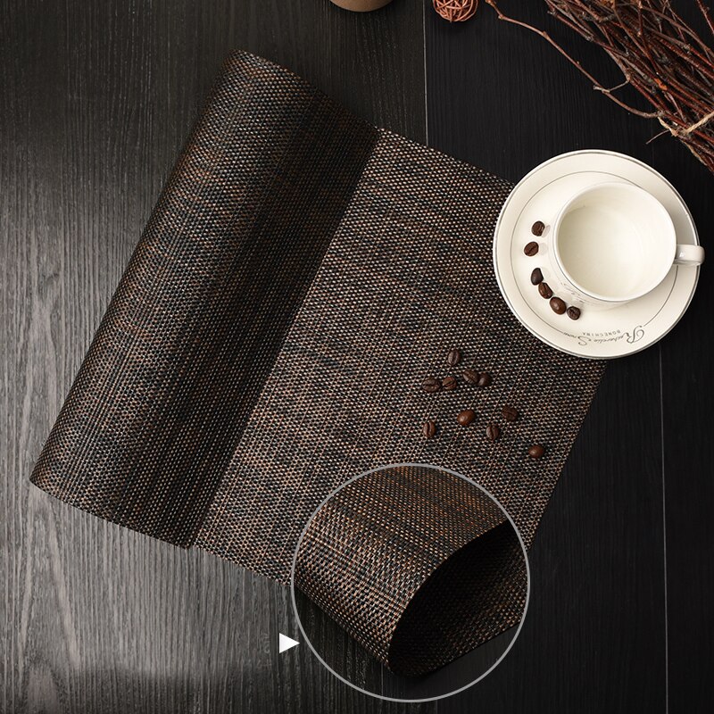 45X30cm Kitchen Simple Pure Color Placemat PVC Dining Table Mat Table Placemats for Table Decoration Accessories Coaster Pad: A