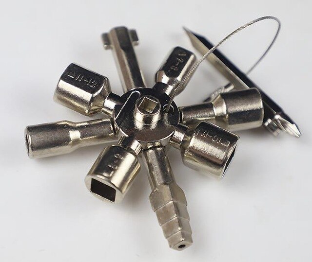 Multifunction Universal Triangle Wrench Key Plumber Keys Triangle For Gas Electric Meter Cabinets Bleed Radiators