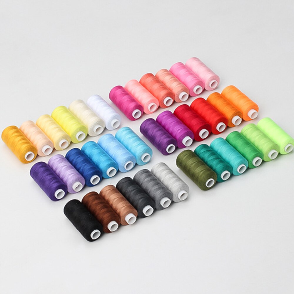 400Yards 40s/2 Polyester Yarn Sewing Thread Roll Machine Hand Embroidery Durable For Home Sewing Accessories