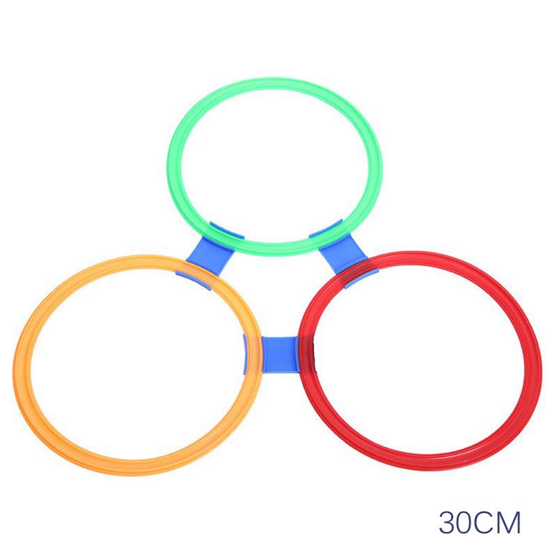 Anillo de formación de fútbol de 30cm y 40cm para niños, aros para agilidad, accesorios coloridos para entrenamiento deportivo, 10 Uds.: 30CM