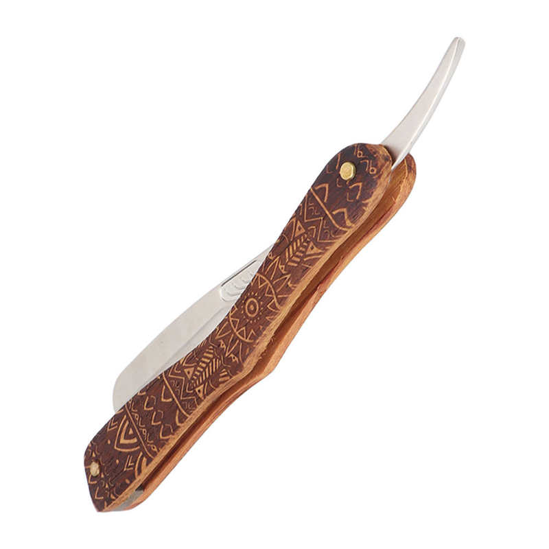 Wood Handle Shaver Antislip Redwood Manual Razor Rustproof for Personal Barber