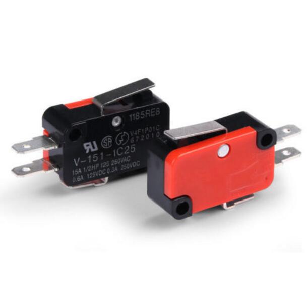 5 Pcs 15A 250VAC V-15 Push Button SPDT 1NO 1NC Micro Switch: V-151-1C25