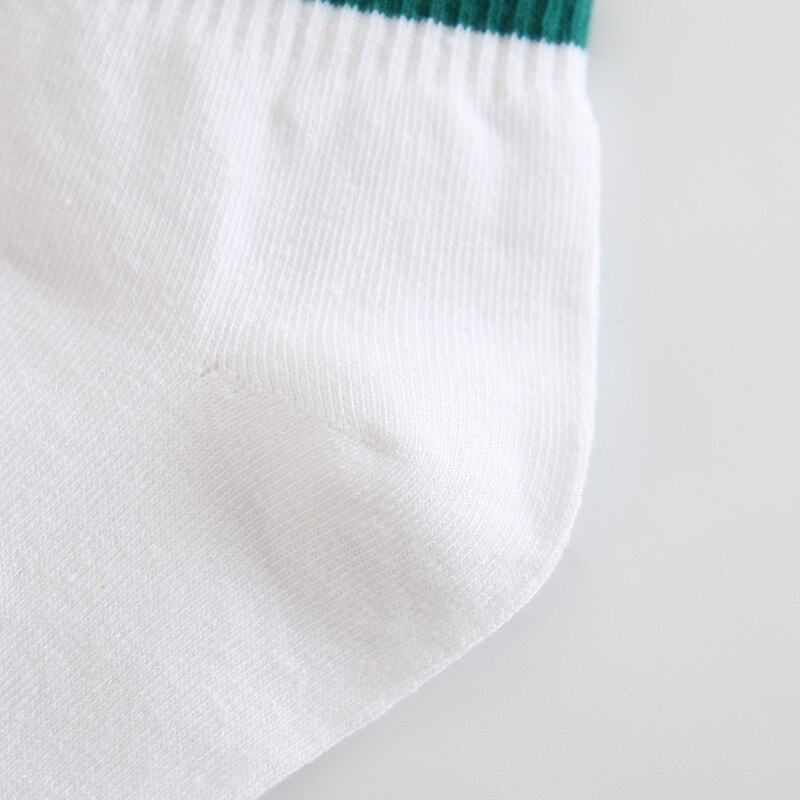 Calcetines a rayas de algodón Midriff para hombre, con dos rayas, estilo College Wind