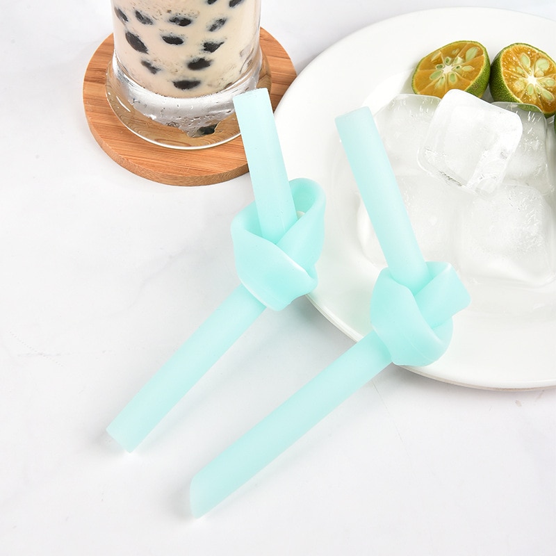6Pcs Reusable Silicone Drinking Straws Drinkware Kawaii Accessories Eco Friendly Products With Cleaning Brushes Party Straws
