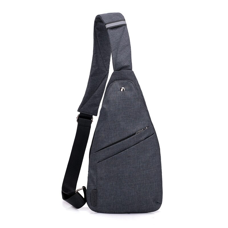 Homme Anti-vol sac à dos hommes fronde un sac à bandoulière garçon imperméable voyage petit sac de poitrine mince Mini sac à bandoulière noir: Default Title