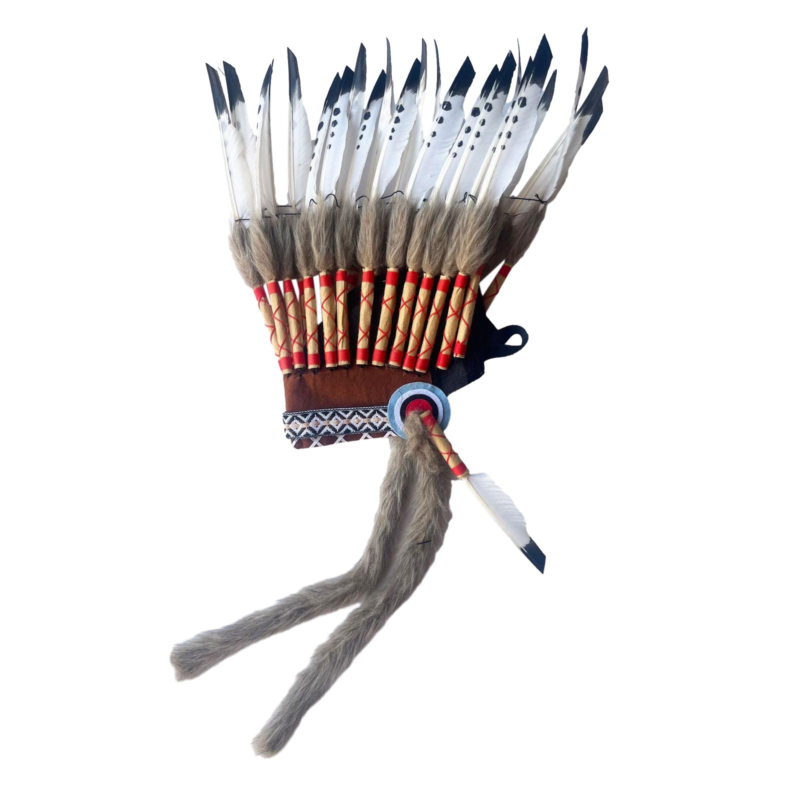 Chief Indian Hat Feather Headdress Costume Men Women Head Accessories Headpiece for Carnival Show Fancy Dress Cosplay Halloween: Yellow