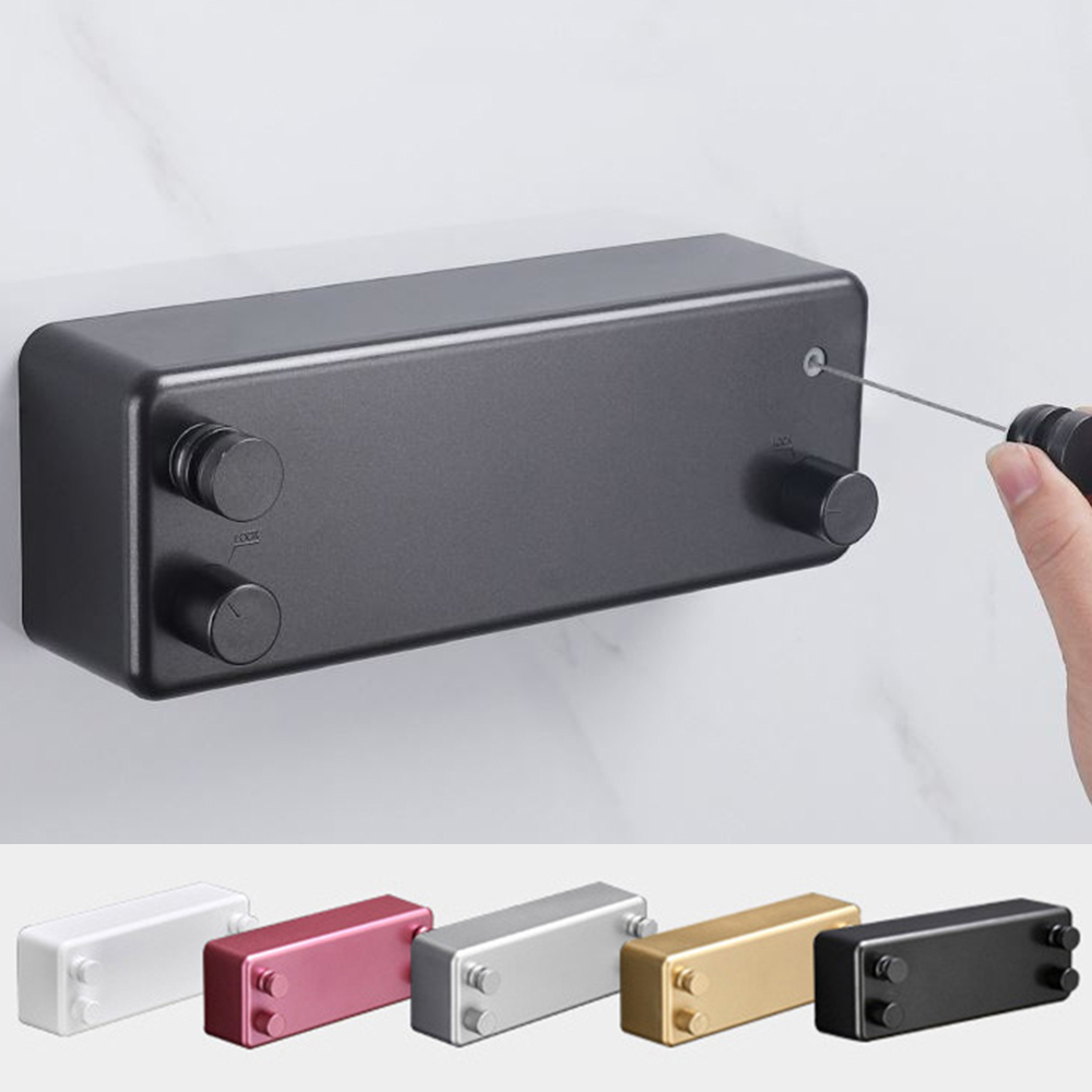 Clothes Line Dryer Wall Mounted Drying Rack Clothesline Laundry Dryer Double Layer Indoor Outdoor Bathroom Laundry Hanger 4.2M