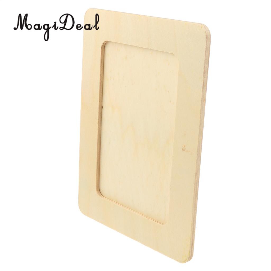 24PCS Wooden Frames For Crafts, 3 X 5 In Wooden Craft Frames Picture Crafts Picture Decorate Paintable Diy Projects School Home