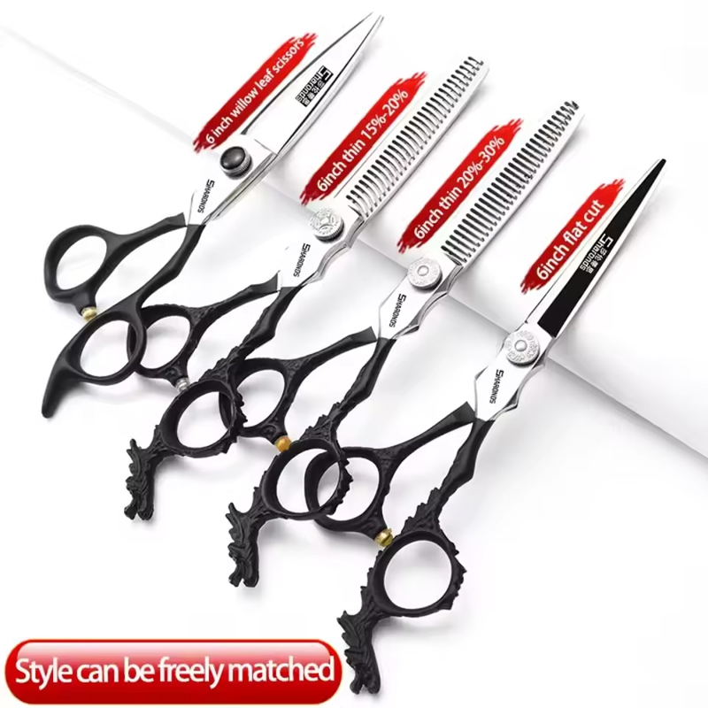 Echte kappersschaar, 6 inch kappersschaar, speciale schaar voor haarstylisten, schaar met platte tanden.