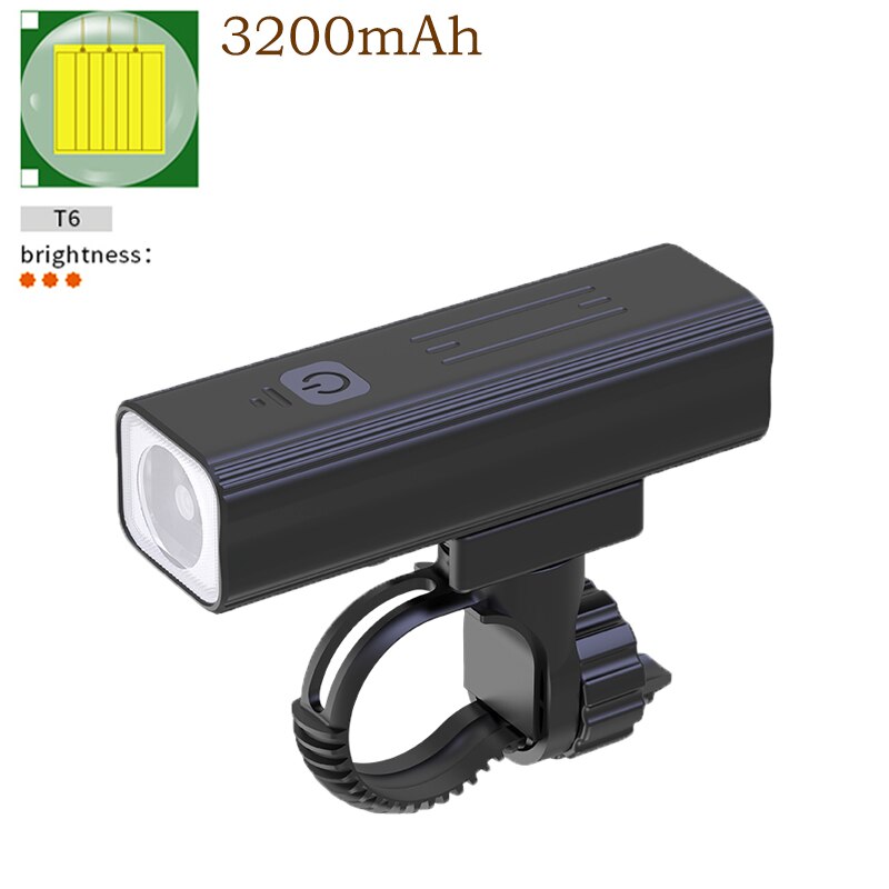 XHP90 Fahrrad Licht P50 LED USB Aufladbare T6/L2 Leistungsstarke Wasserdicht Vorne Scheinwerfer 3200mAh Neue MTB Radfahren Taschenlampe Energie: T6-3200mAh
