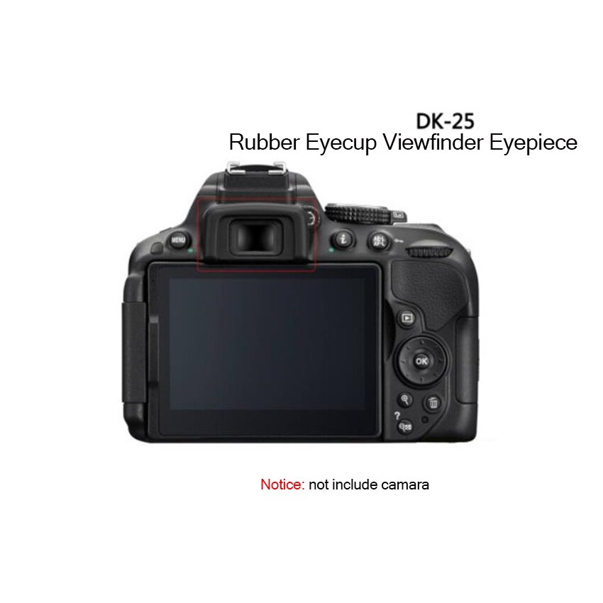 1pc dk -25 musta kuminen silmäkuppi etsimen okulaari, nikon kamera dslr  d5600 d5500 d5300 d5200 d3300 d3200 d3400