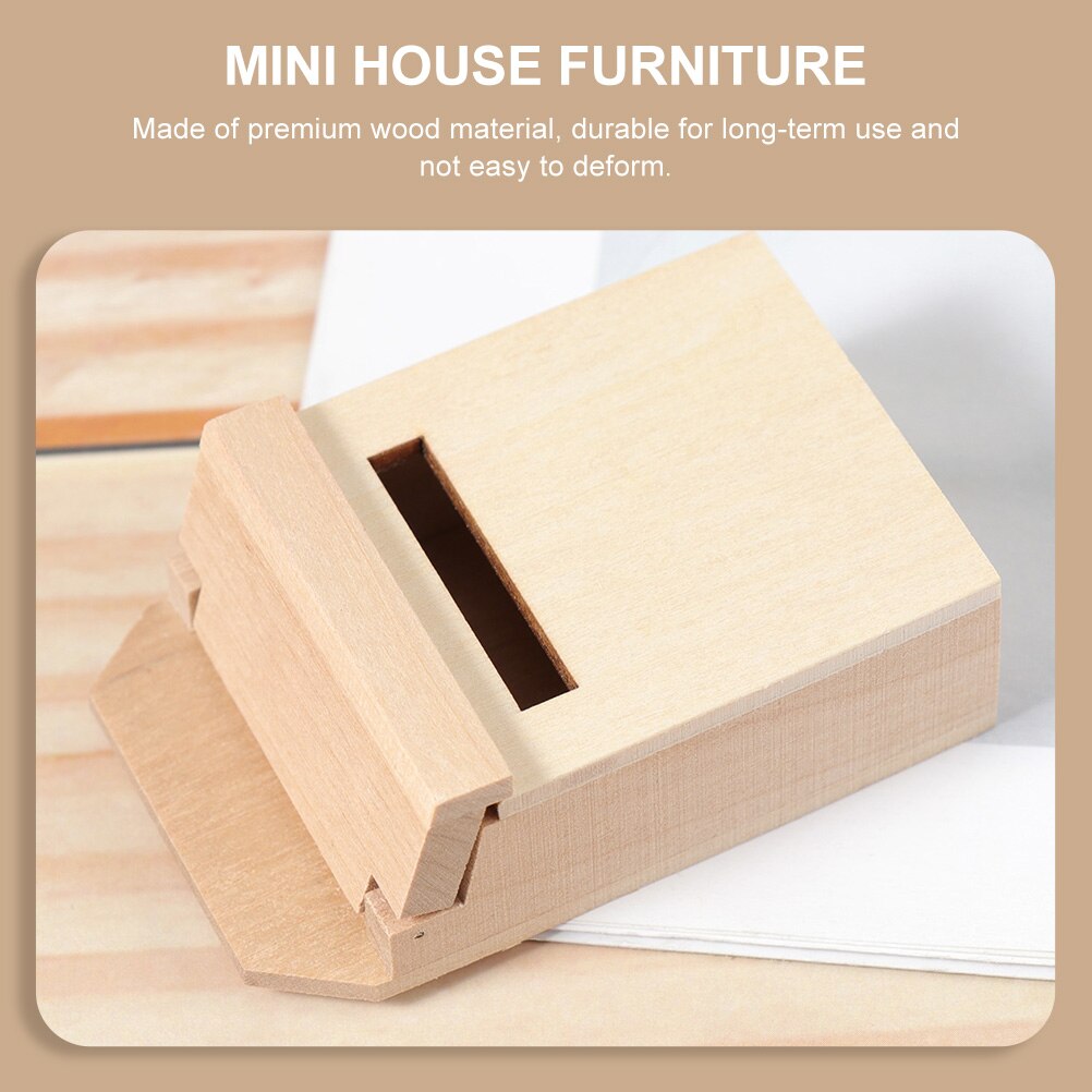 2pcs Mini House Mailbox Decorative Mailbox Model Doll House Decorations