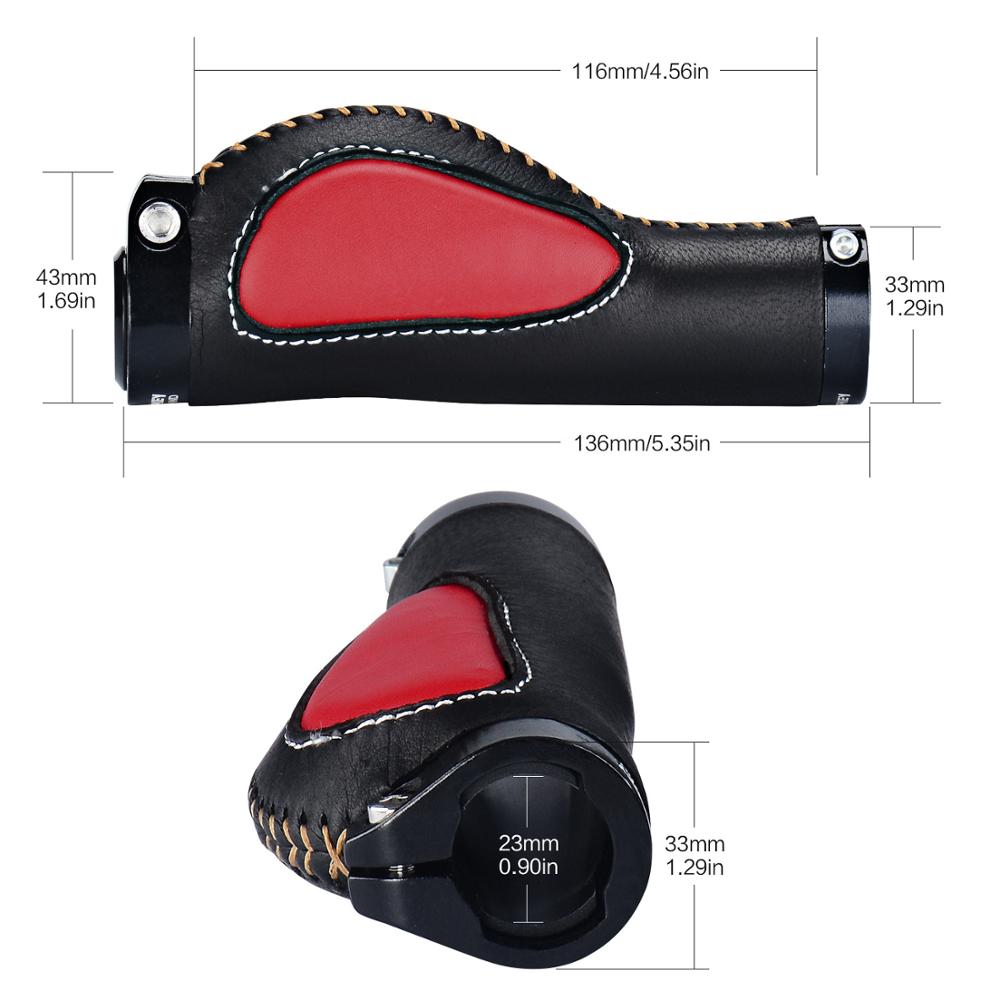 1 Paar Mountain Road Fiets Handvatten Ergonomische Pu Bike Handvat Grips Fietsen Rijden Schokabsorptie Anti-Slip 7 kleur