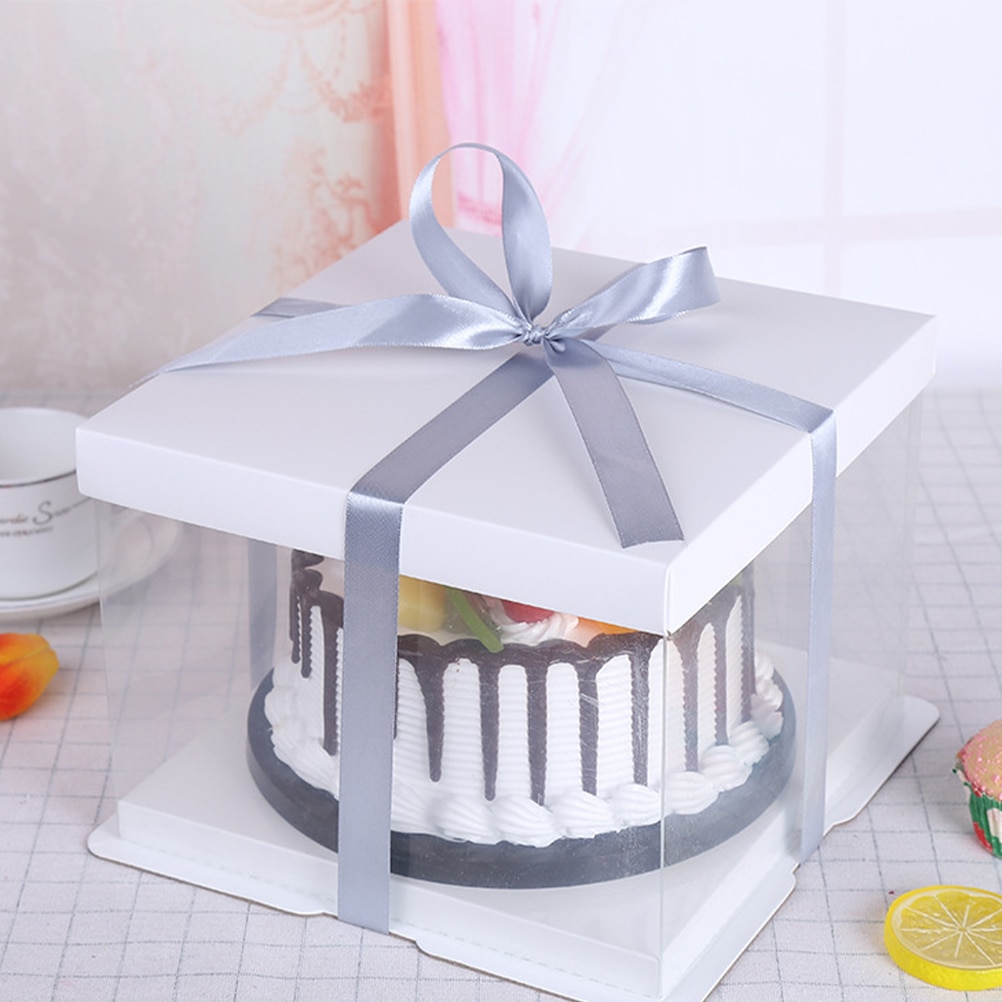 Cake Dozen En Verpakkingen Transparante Vierkante Taartdoos Plastic Taart Verpakking Dozen Organizer Voor Thuis Dessert Cajas De Regalo