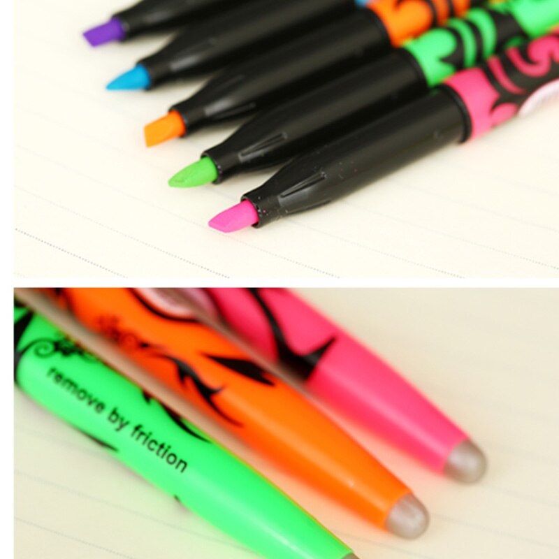Pilot sw-fl frixion slettelig highlighter 6 stk farvemarkør sæt doodle malerartikler