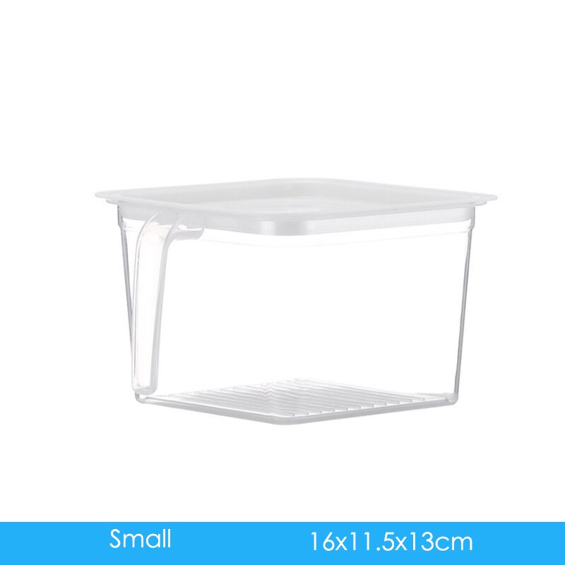 Récipient de stockage en plastique avec couvercles poignée réfrigérateur stockage clair aliments conteneurs petit réfrigérateur boîtes de rangement cuisine R2023: S1