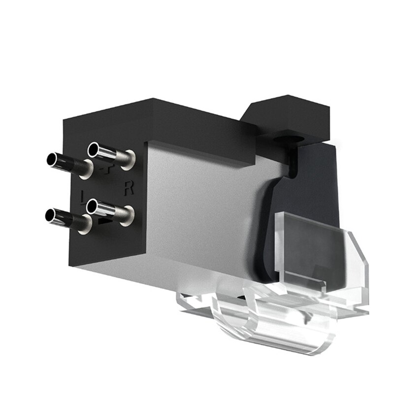 Moving Magnetic Cartridge LP Turntable Phonograph Half-drilled cone stylus Acces: Black