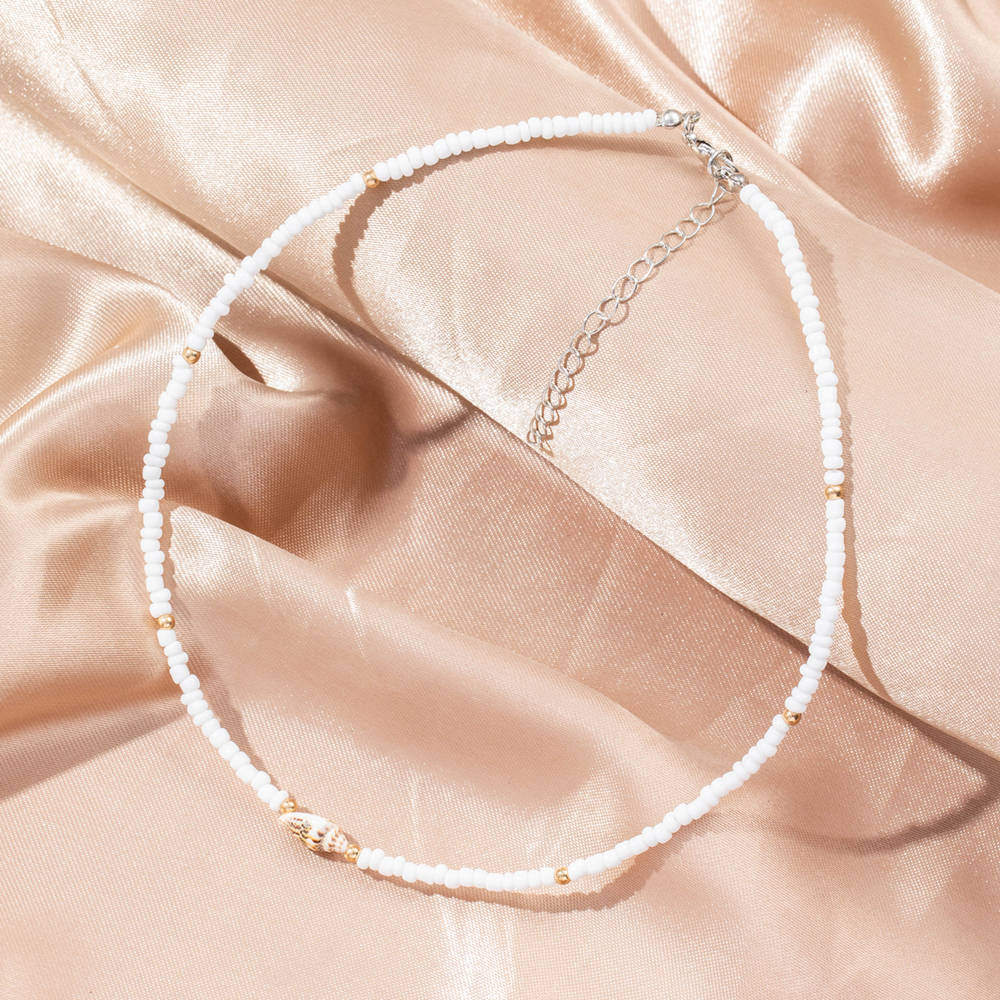 Trendy Bead Strand Beaded Choker Necklace For Women Bohemian Colorful Handmade Short Daisy Pearl Necklace Collar Jewelry: KW245-11659