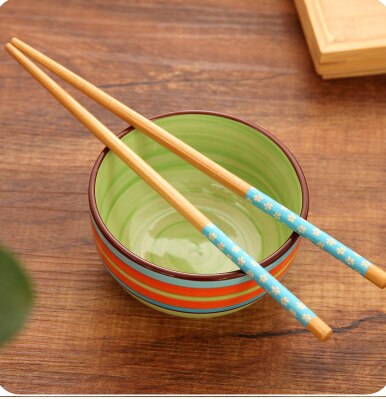 reutilizable chino clásico de madera palillos tradicional Vintage bambú Natural artesanal palitos para Sushi herramientas de cocina: 4