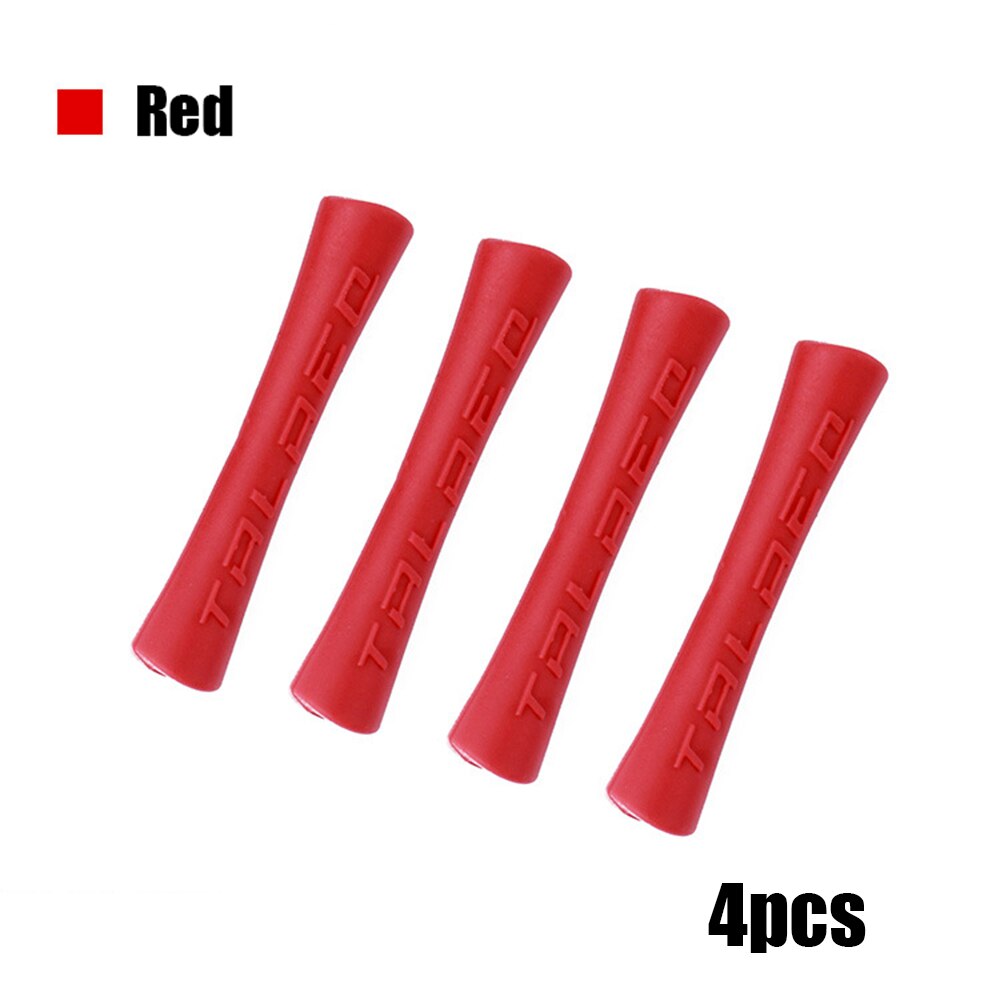 4 Stuks Fiets Kabel Rubber Protector Mouw Anti Scratch Duurzaam Lijn Pijp Cover Shift Remleiding Pijp Beschermende Rubber Case: red