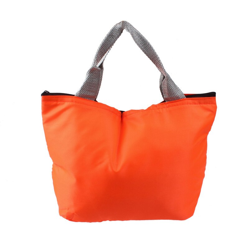 Mittagessen Tasche Für Frauen Männer Tragbare Thermische Isolierte Bento Box Lagerung Oxford Zipper Picknick Schule Kinder Lebensmittel Tasche: Orange