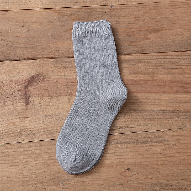 Japanese Loose Socks High School Girls Harajuku Socks Solid Colors Needles Knitting Striped Cotton Socks Women yellow blue black: AC01-8
