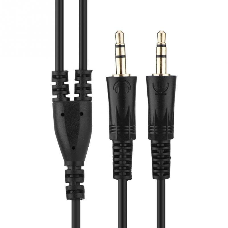 Call Center Headset Noise Cancelling Headphone With Crystal USB 3.5/2.5MM Plug For Customer Service/ Game/desktop box/computer: double 3.5mm