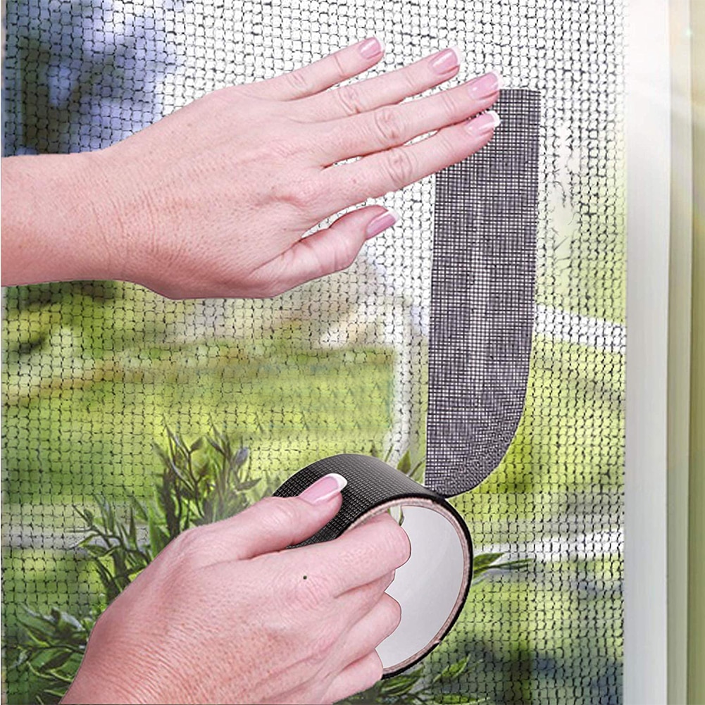 Screen Repair Tape Window Door Waterproof Patch Self-adhesive Super Fix Anti-Insect Door Mosquito Net Mesh Broken Holes Repair