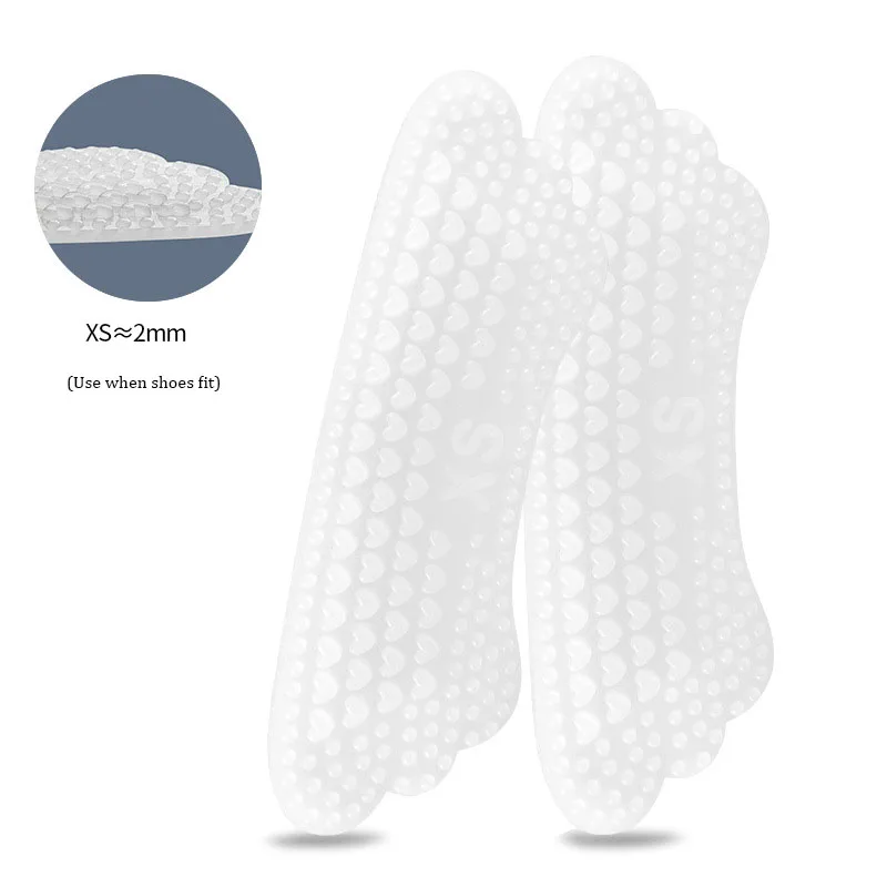 3 Paar Dames Siliconen Hak Inlegzolen Voor Voetverzorging Hakken Sticker Gel Antislip Schoen Pads Pijnstilling Hiel Bescherming Schoen Inzetstukken: Rood