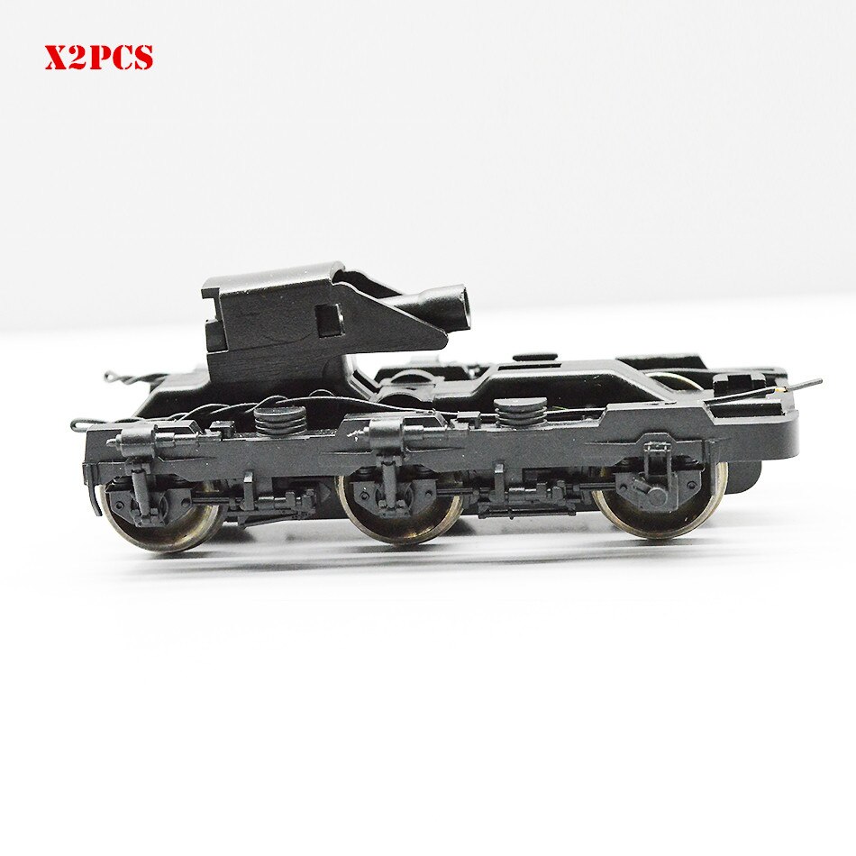 HO Scale 1:87 Undercarriage Bogie Model Railway Layout Accessories Electric Train Parts Chassis DIY Diorama Landscape For Hobby: 2pcs black