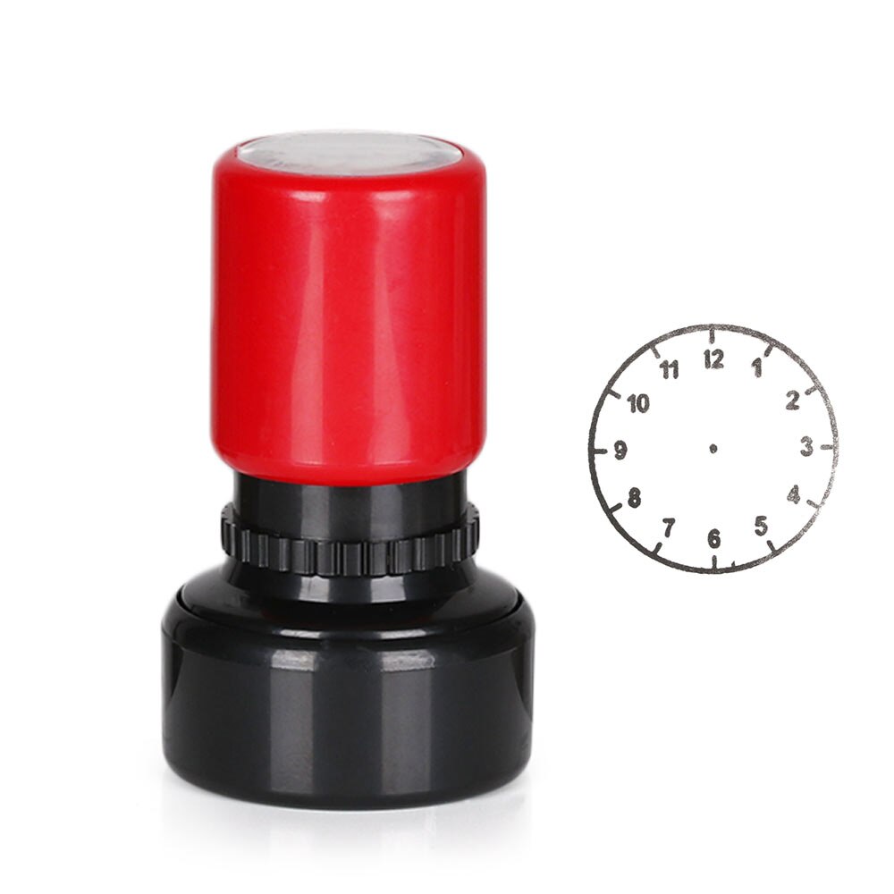 1 PC Learning Clock Stamp Clock Dial Teaching Seal Aids Recognition Student Stamps Teaching Tools 30mm School Supplies: Black b