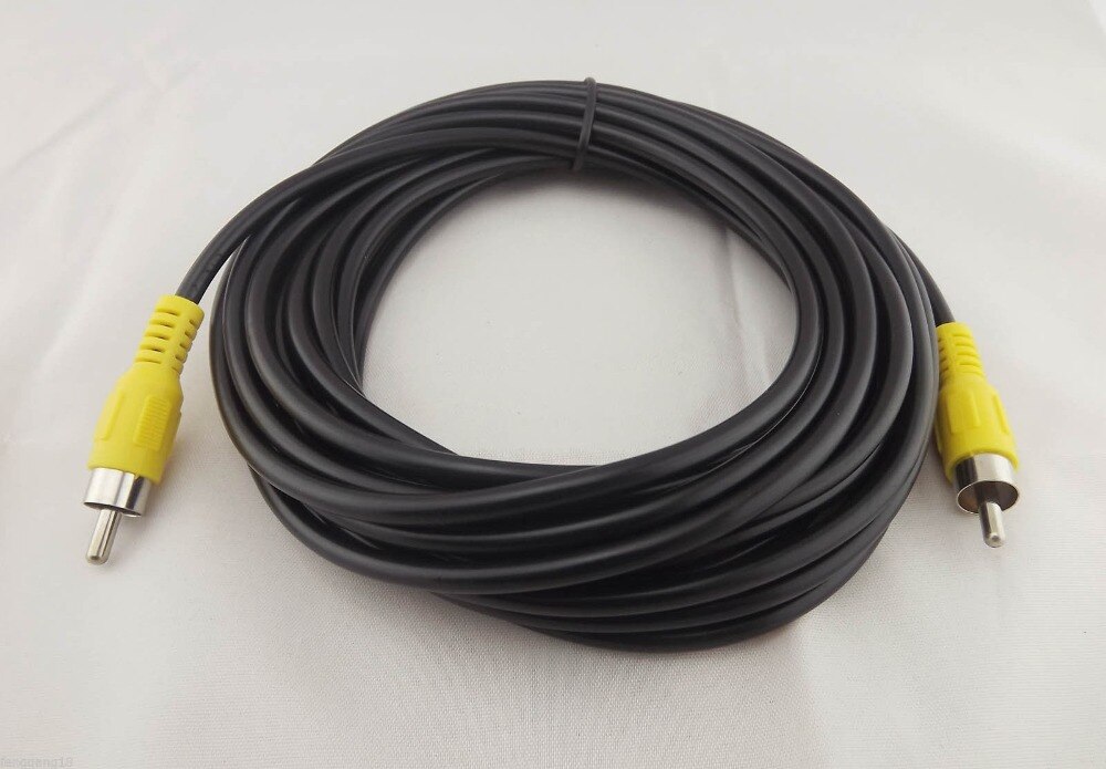 1pc 1M 5M 15Ft Single 1-RCA Phono Cable Male to Male Composite Audio Video black Cable